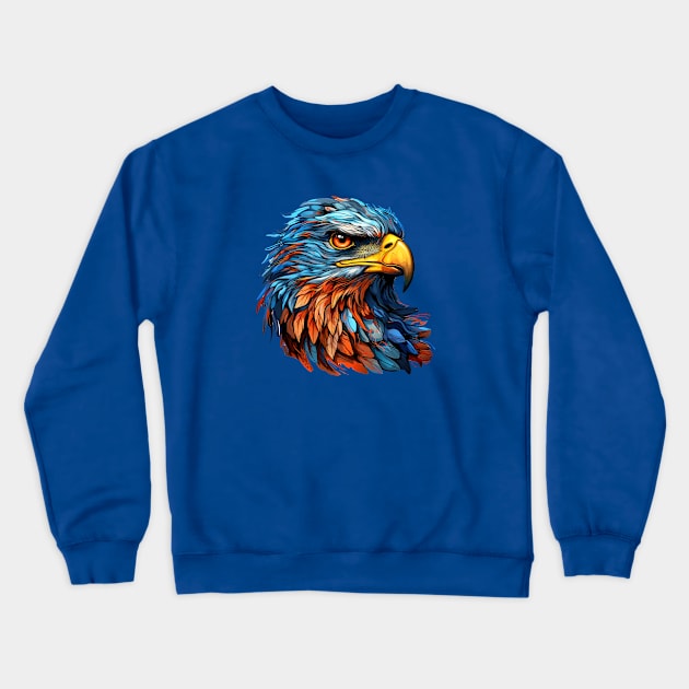 Colorful Eagle Crewneck Sweatshirt by ZombieTeesEtc